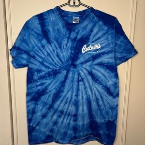 Medium Culver's Blue Tie-Dye “It’s Cheddar Time” T-Shirt